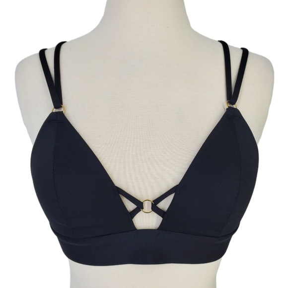 PINK Victoria's Secret Other - PINK Victoria's Secret Strappy Triangle Bonded Bralette Black Sz S